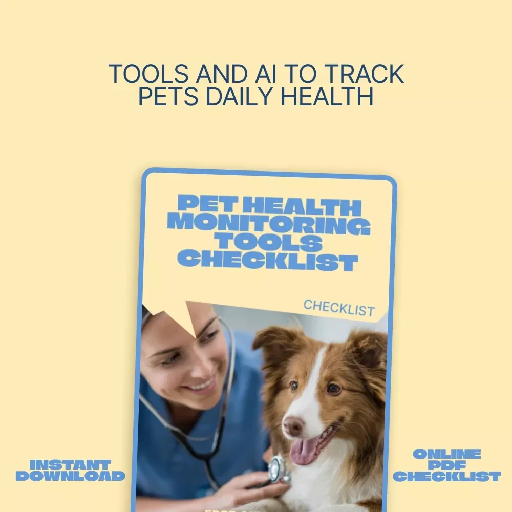 Pet Health Monitoring Tools Checklist | Smart & Simple Tools for Monitoring Pet Health | Digital Download for Proactive Pet Care