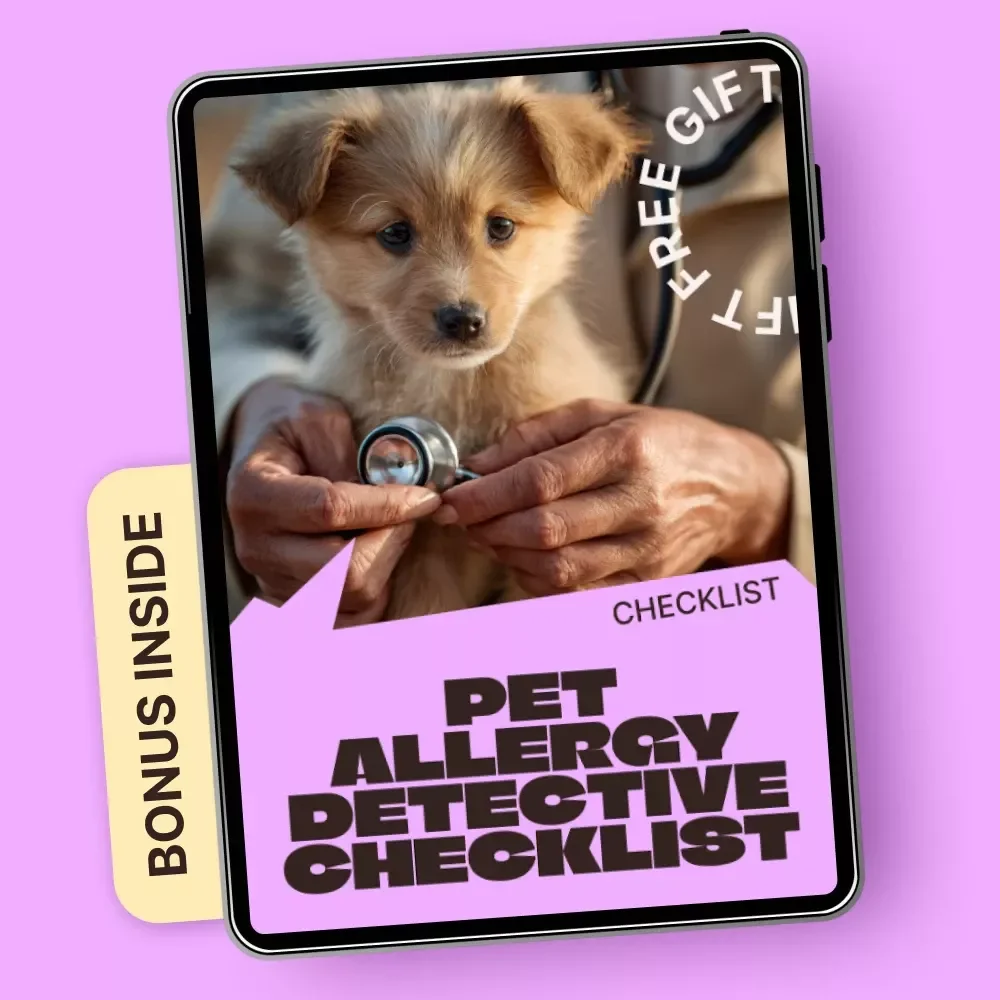 Pet Allergy Detective Checklist – Easy Food Allergies in Pets Signs Tracker, Printable Pet Health Guide for Dogs & Cats, Symptom Log, Vet-Ready Checklist