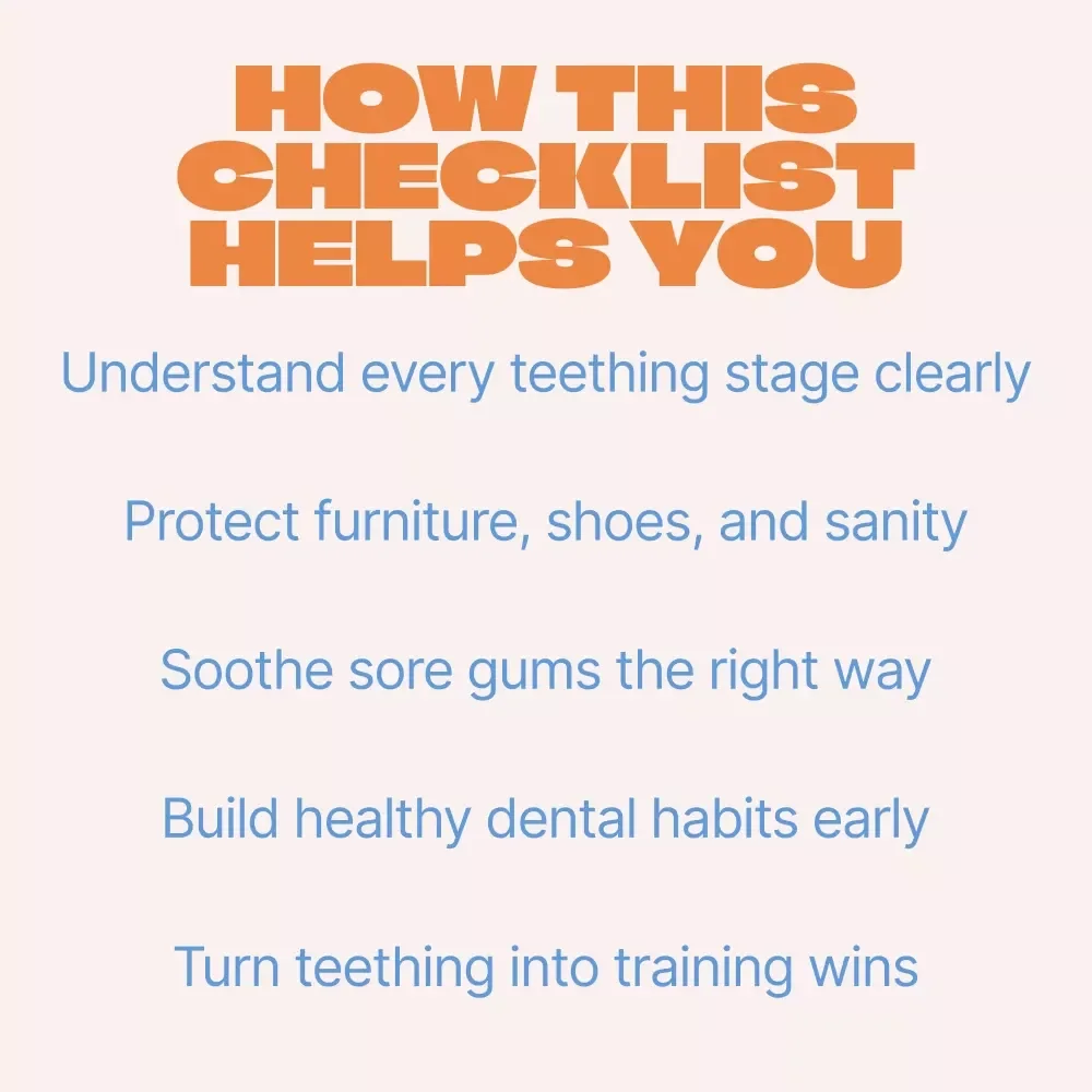 Puppy Teeth Hero – Puppy Teething Timeline Checklist for New Puppy Owners | Printable Digital Download
