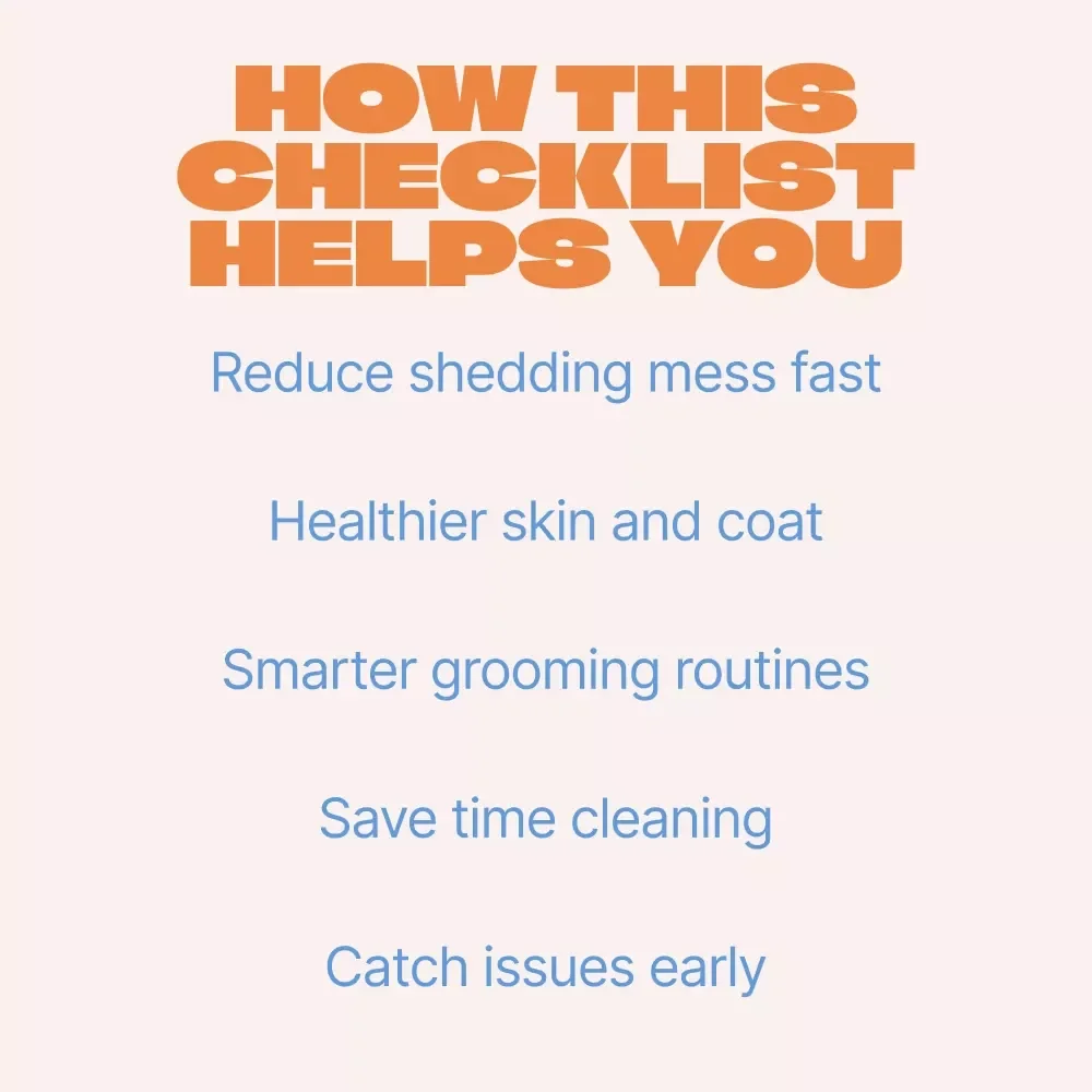 Tackling Seasonal Shedding | Easy Pet Care Checklist with Seasonal Shedding Tips | Printable & Digital Download