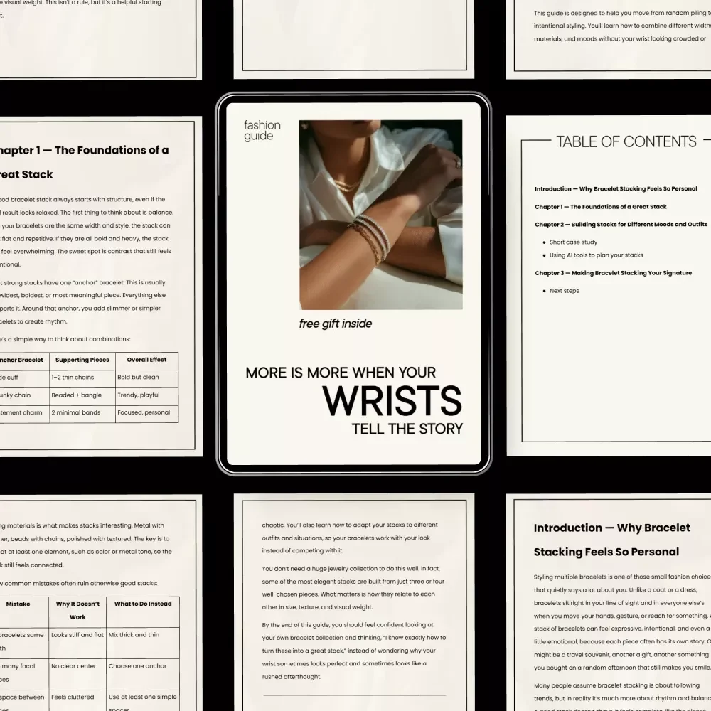 More Is More When Your Wrists Tell the Story | Bracelet Stacking Guide, Jewelry Styling eBook, Digital Download