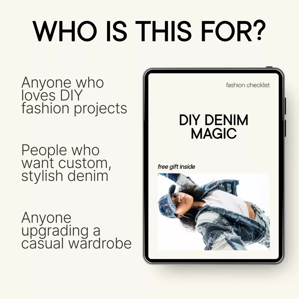 DIY Denim Magic Checklist – Distressed Jeans Guide, Ripped Jeans DIY Tutorial, Denim Distressing Planner & Style Cheat Sheet Digital Download