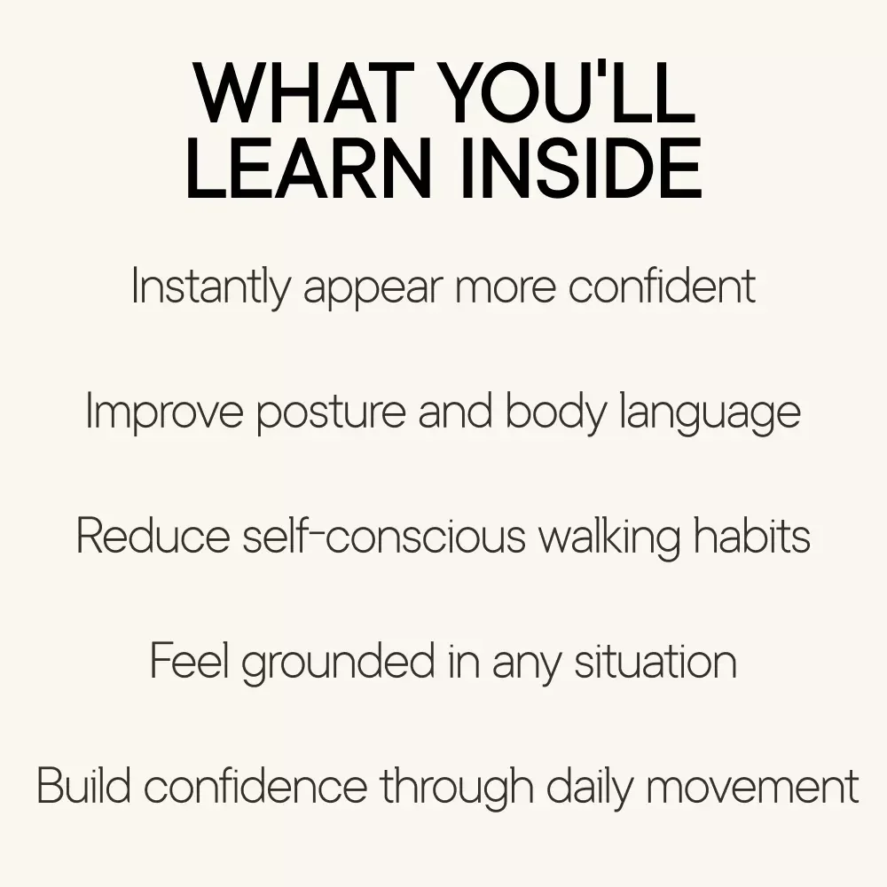 Walk Like You Mean It – Confident Walking Guide, Body Language & Posture eBook, Self-Confidence Digital Download