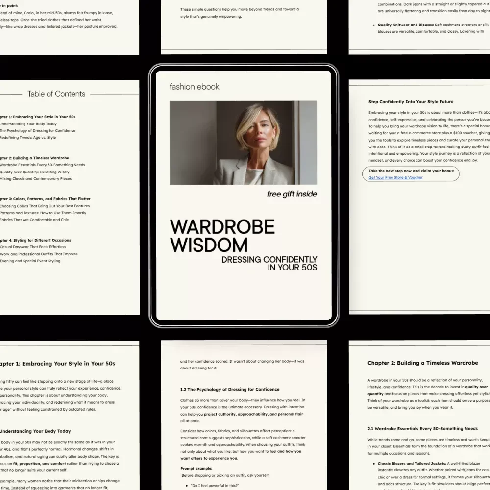 Wardrobe Wisdom: Dressing Confidently in Your 50s - eBook Guide to Ageless Style