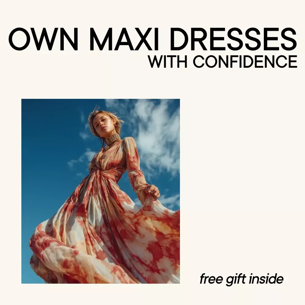 How to Own Maxi Dresses with Confidence | Petite Style Guide, Maxi Dress Styling Tips, Look Taller Outfit Guide, Digital Fashion eBook