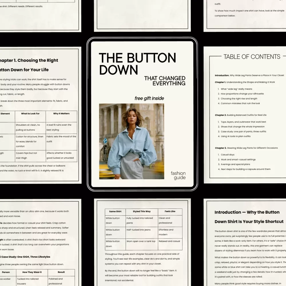 The Button Down That Changed Everything | Digital Style Guide for Effortless Outfits, Everyday Styling Tricks & Modern Wardrobe Confidence