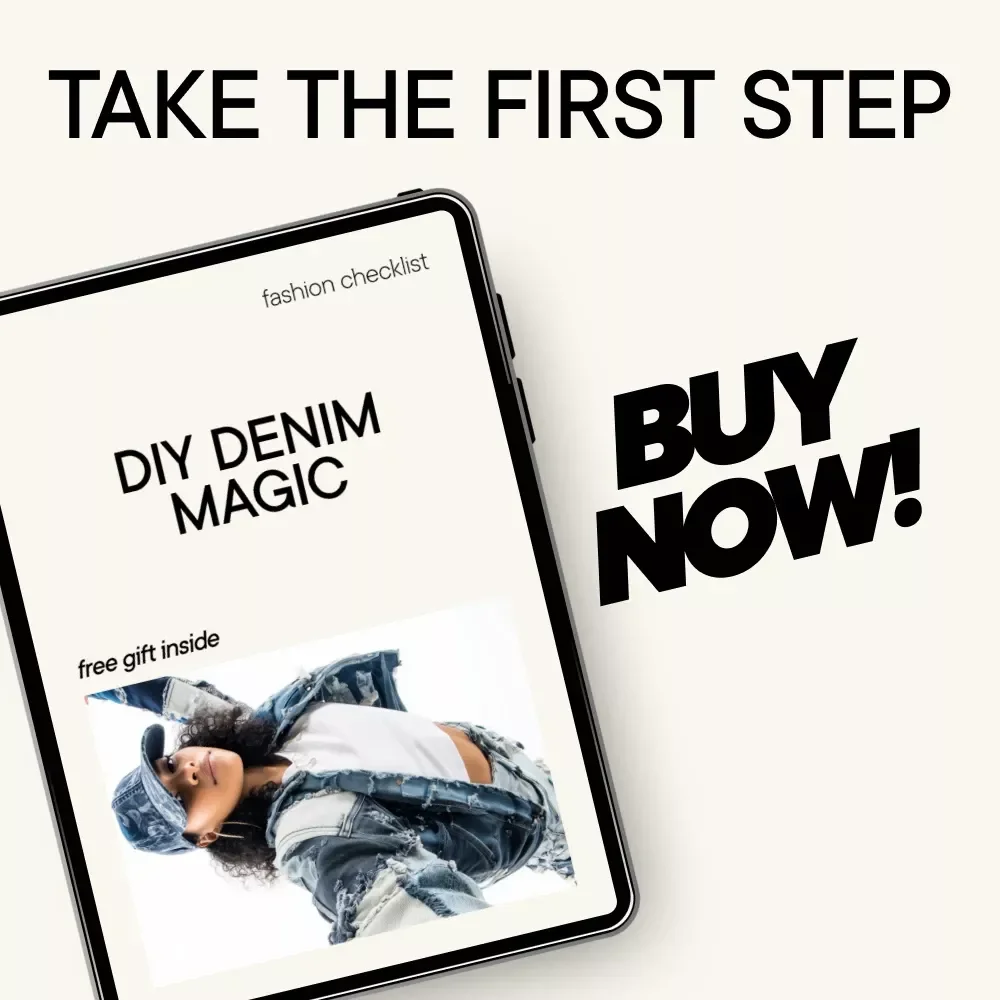DIY Denim Magic Checklist – Distressed Jeans Guide, Ripped Jeans DIY Tutorial, Denim Distressing Planner & Style Cheat Sheet Digital Download