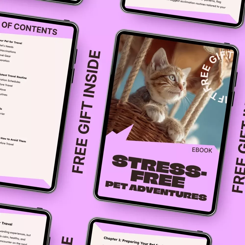 Stress-Free Pet Adventures – A Complete Pet Travel Guide for Calm, Happy Trips | Digital Download eBook for Dogs & Cats