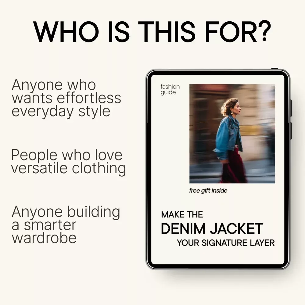Make the Denim Jacket Your Signature Layer | Denim Jacket Style Guide, Outfit Formulas & Personal Style eBook (Digital Download)