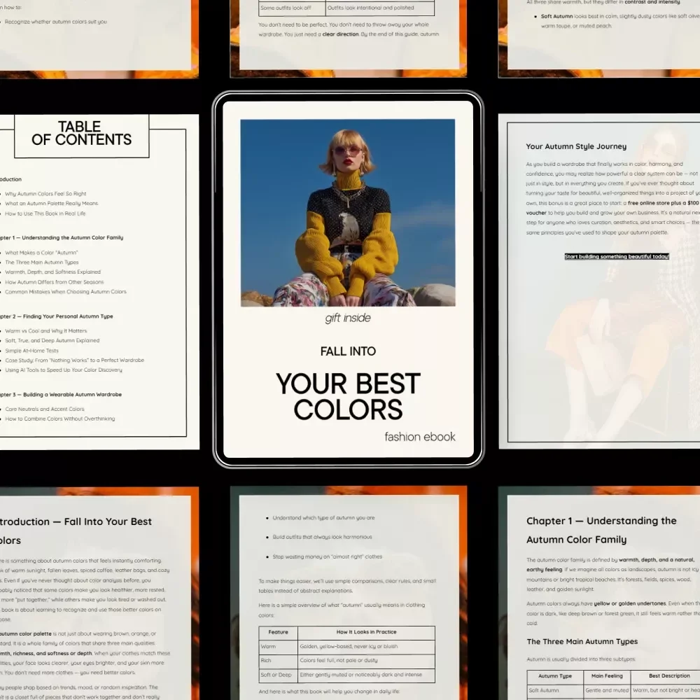 Fall Into Your Best Colors | Autumn Color Palette Clothing Guide Ebook for a Flattering, Wearable Wardrobe