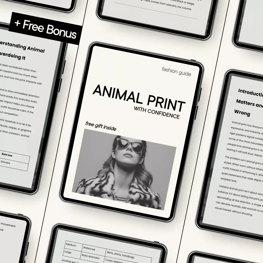 Animal Print With Confidence | Animal Print Styling Guide eBook | How to Wear Animal Print Tastefully | Fashion Confidence Digital Download