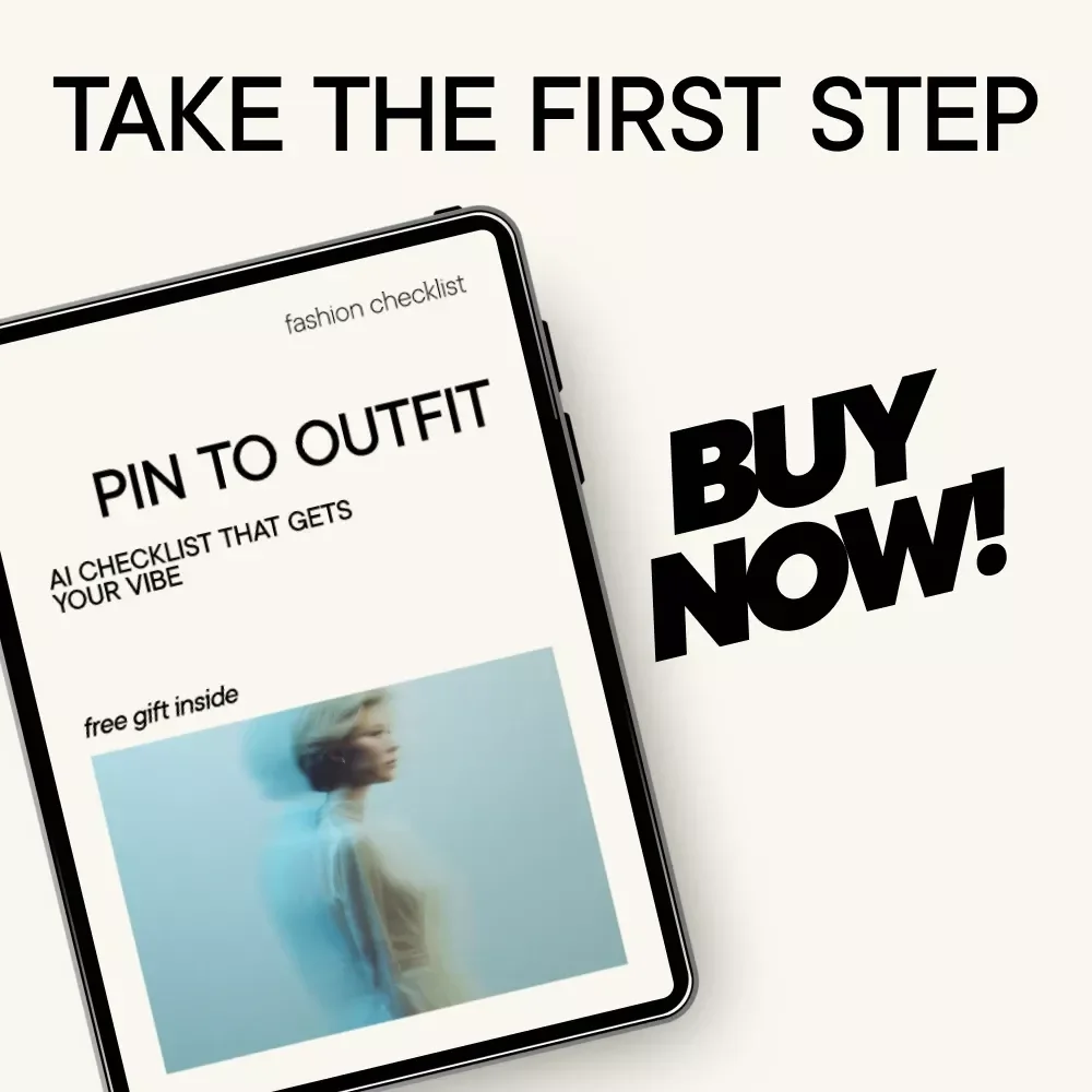 Pin to Outfit AI Checklist That Gets Your Vibe – Smart Style Guide Using ai that suggests styles based on your pinterest pins | Digital Checklist Download