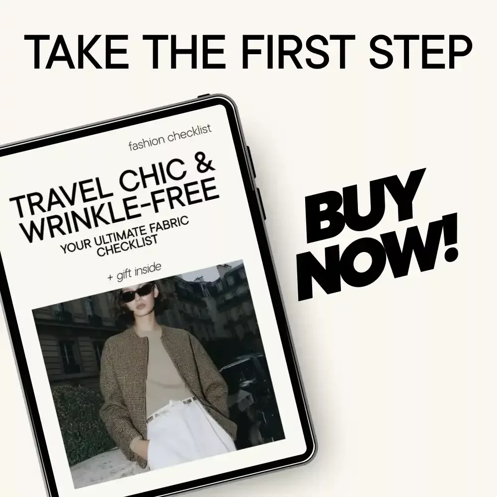 Travel Chic & Wrinkle-Free: Your Ultimate Fabric Checklist | Wrinkle Resistant Fabrics for Travel | Digital Packing Guide for Stylish, Stress-Free Trips