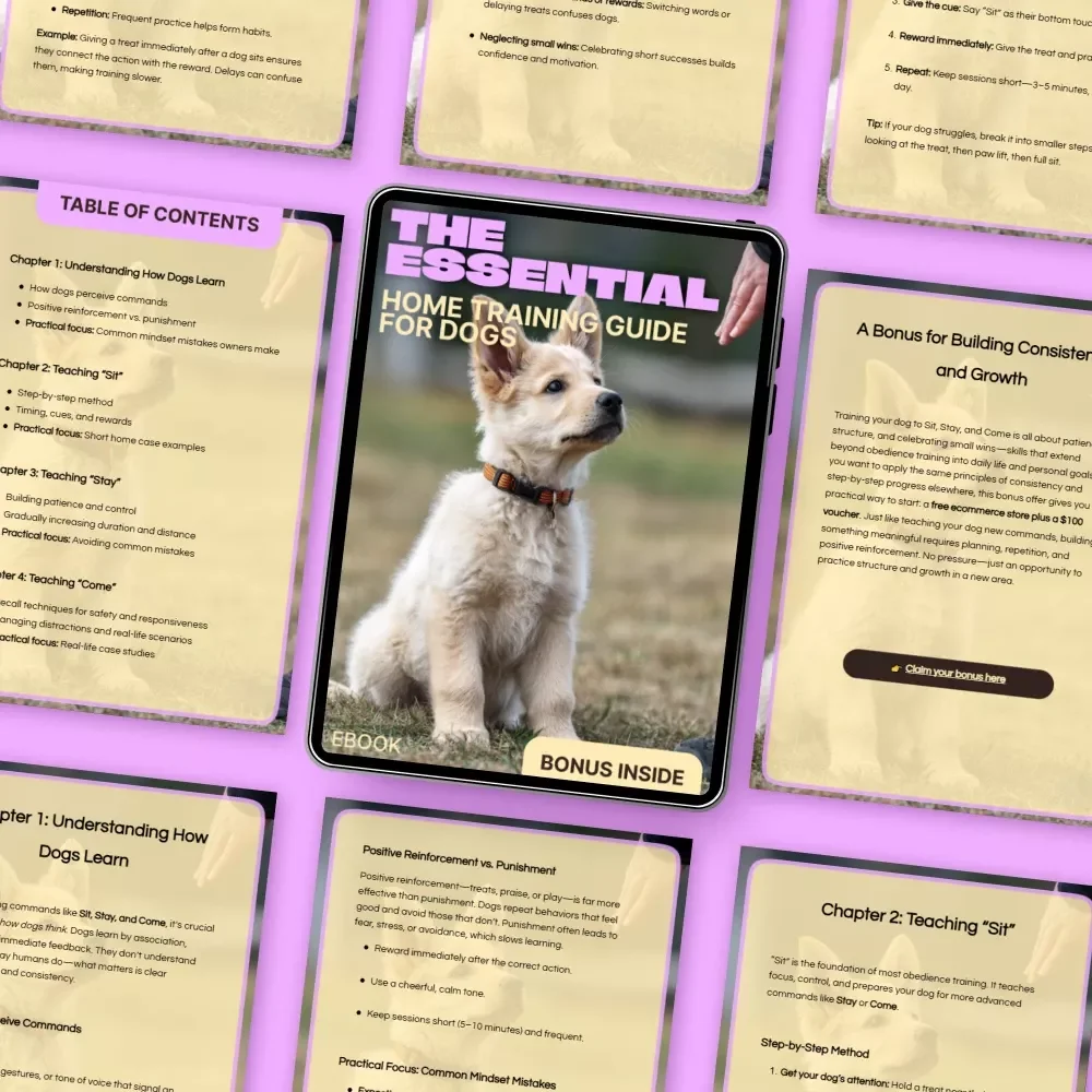 The Essential Home Training Guide for Dogs | eBook on How to Teach Sit Stay Come | Positive Dog Training for Beginners