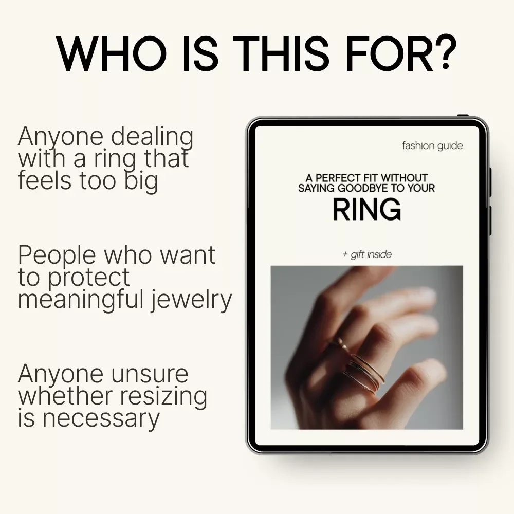 A Perfect Fit Without Saying Goodbye to Your Ring – Ring Too Big Fix Guide, Ring Fit Solutions eBook, At-Home Ring Sizing Help, Jewelry Care Digital Download