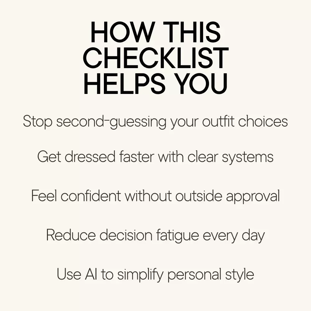 Dress Like You Mean It – Digital Style Confidence Guide, Outfit Reset eBook, Everyday Dressing Checklist, AI Outfit Planner Download