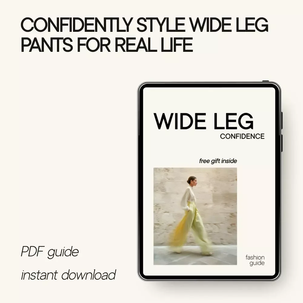 Wide Leg Confidence | Wide Leg Pants Styling Guide eBook | How to Wear Wide Leg Pants with Confidence | Digital Fashion Guide