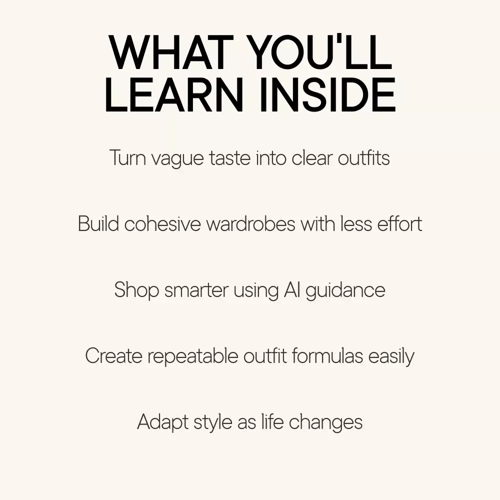 Find Your Look with Confidence Using AI – A Practical eBook Guide to ai to find your personal style, Build a Cohesive Wardrobe & Dress with Ease