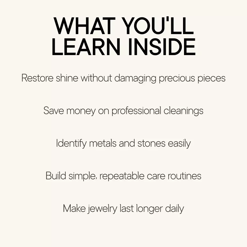 Make Your Jewelry Shine Again – A Practical eBook Guide to how to clean jewelry at home Safely & Easily