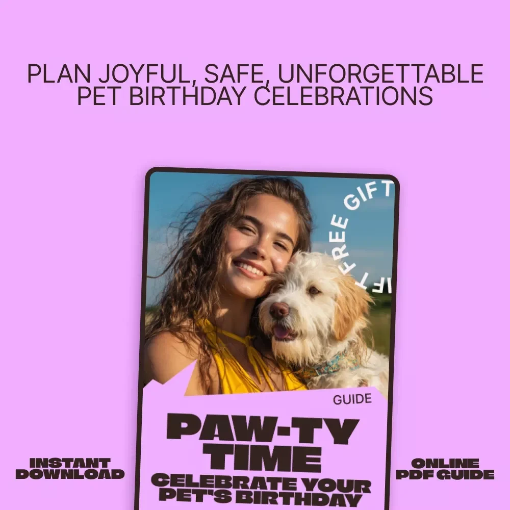 Paw-ty Time: Celebrate Your Pet’s Birthday | Pet Birthday Celebration Ideas Guide | Ultimate Pet Party Planning Digital Download