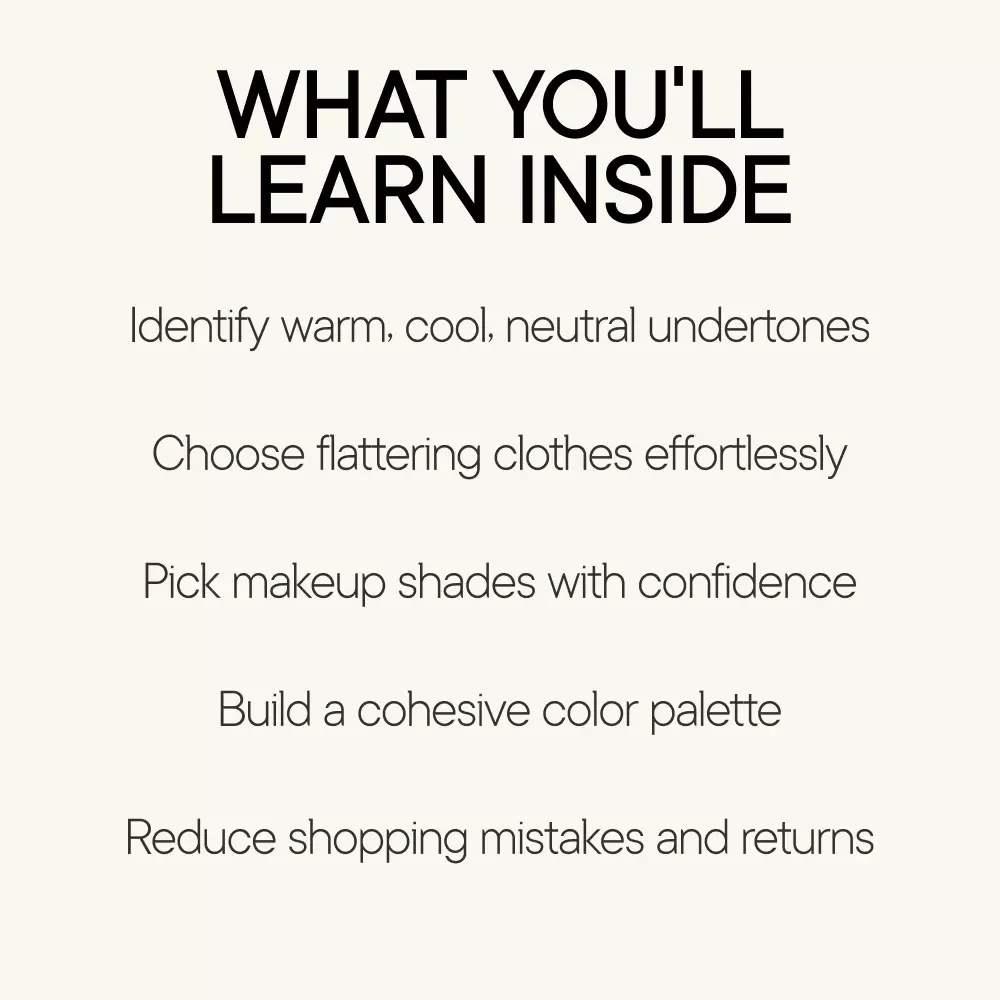 Find Your True Colors and Dress with Confidence – A Practical Ebook on How to Tell If You Have Warm or Cool Undertones, Personal Color Guide, Digital Download