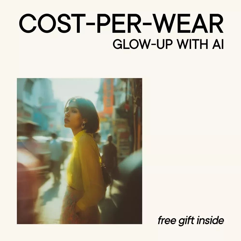 Cost-Per-Wear Glow-Up With AI Checklist | Smart Closet Tracker, AI Tool to Track the Cost Per Wear of Your Items, Digital Wardrobe Planner