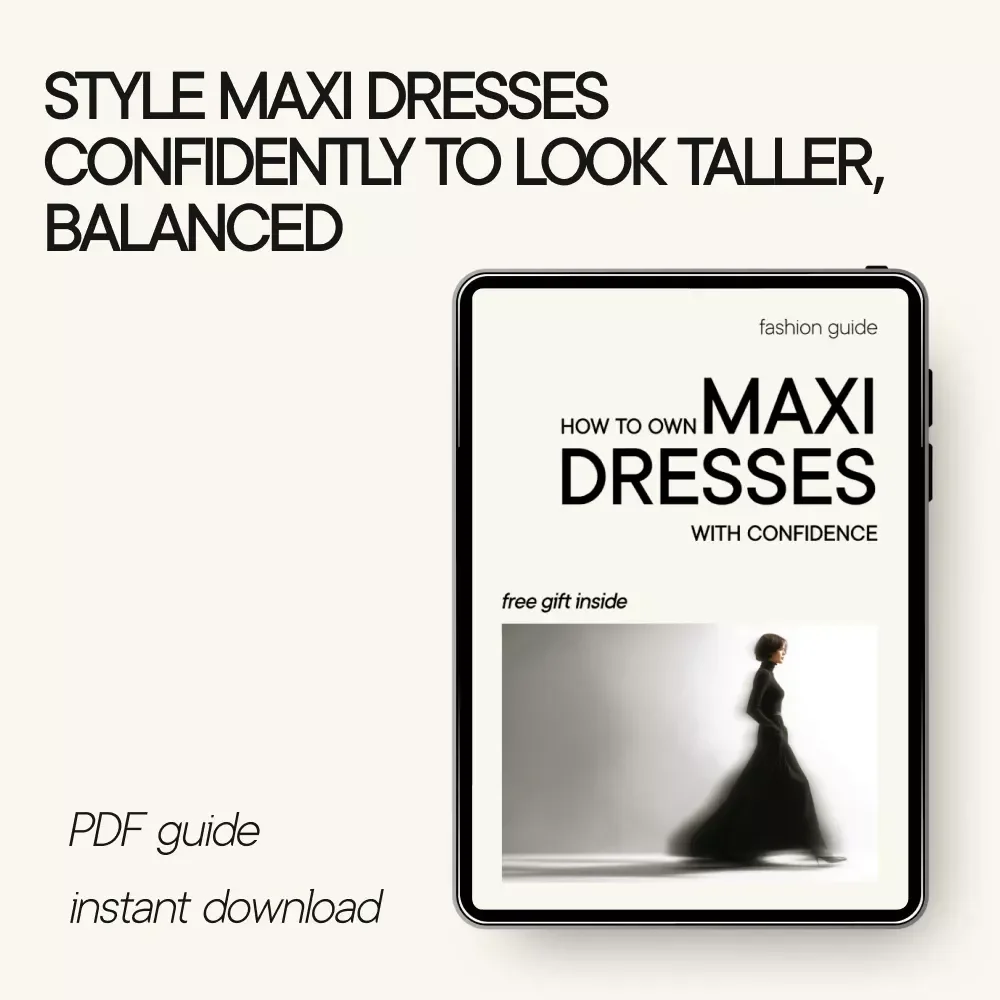How to Own Maxi Dresses with Confidence | Petite Style Guide, Maxi Dress Styling Tips, Look Taller Outfit Guide, Digital Fashion eBook