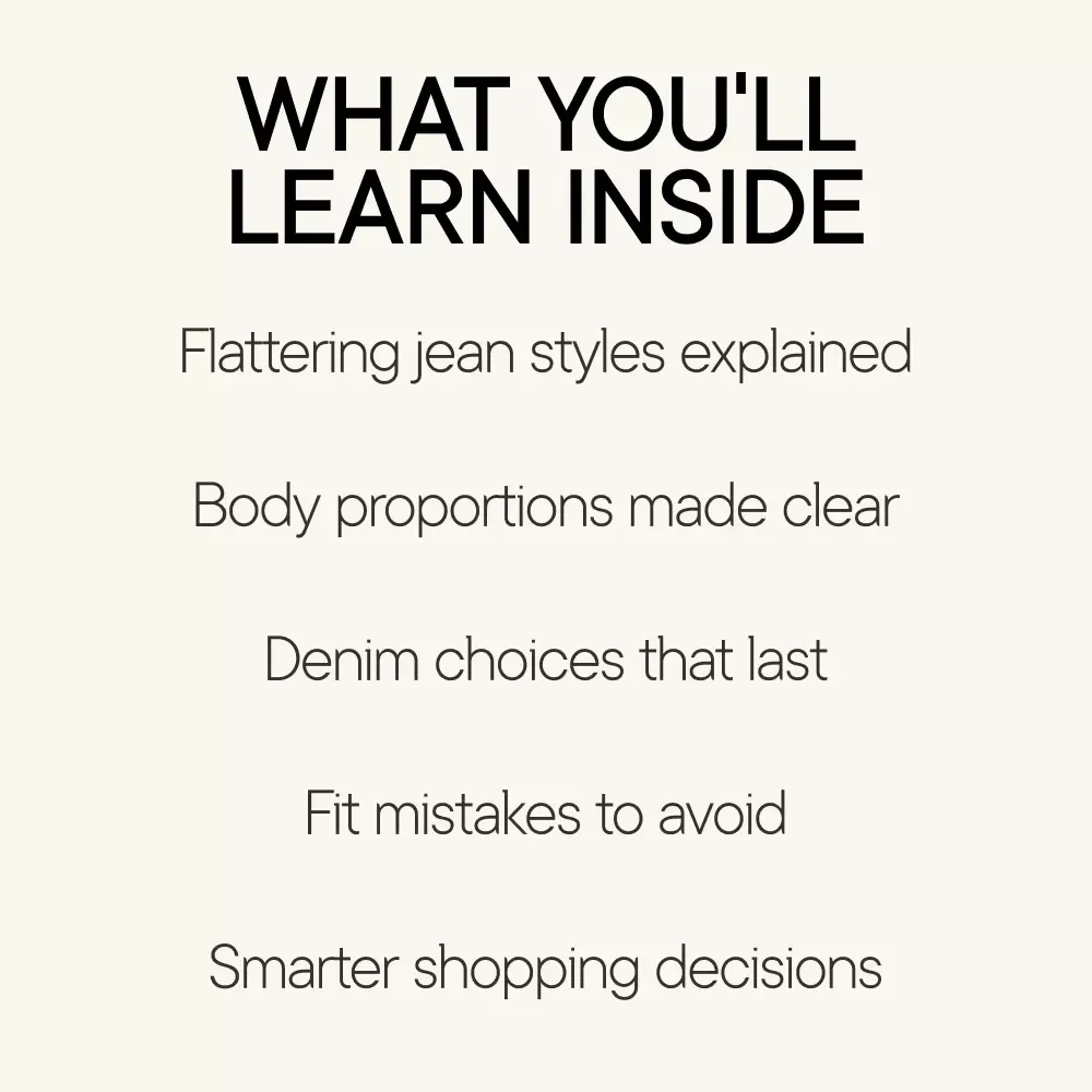 The Perfect Jeans for Your Shape – eBook Guide | the perfect jeans for your body type | Denim Fit & Body Shape Handbook