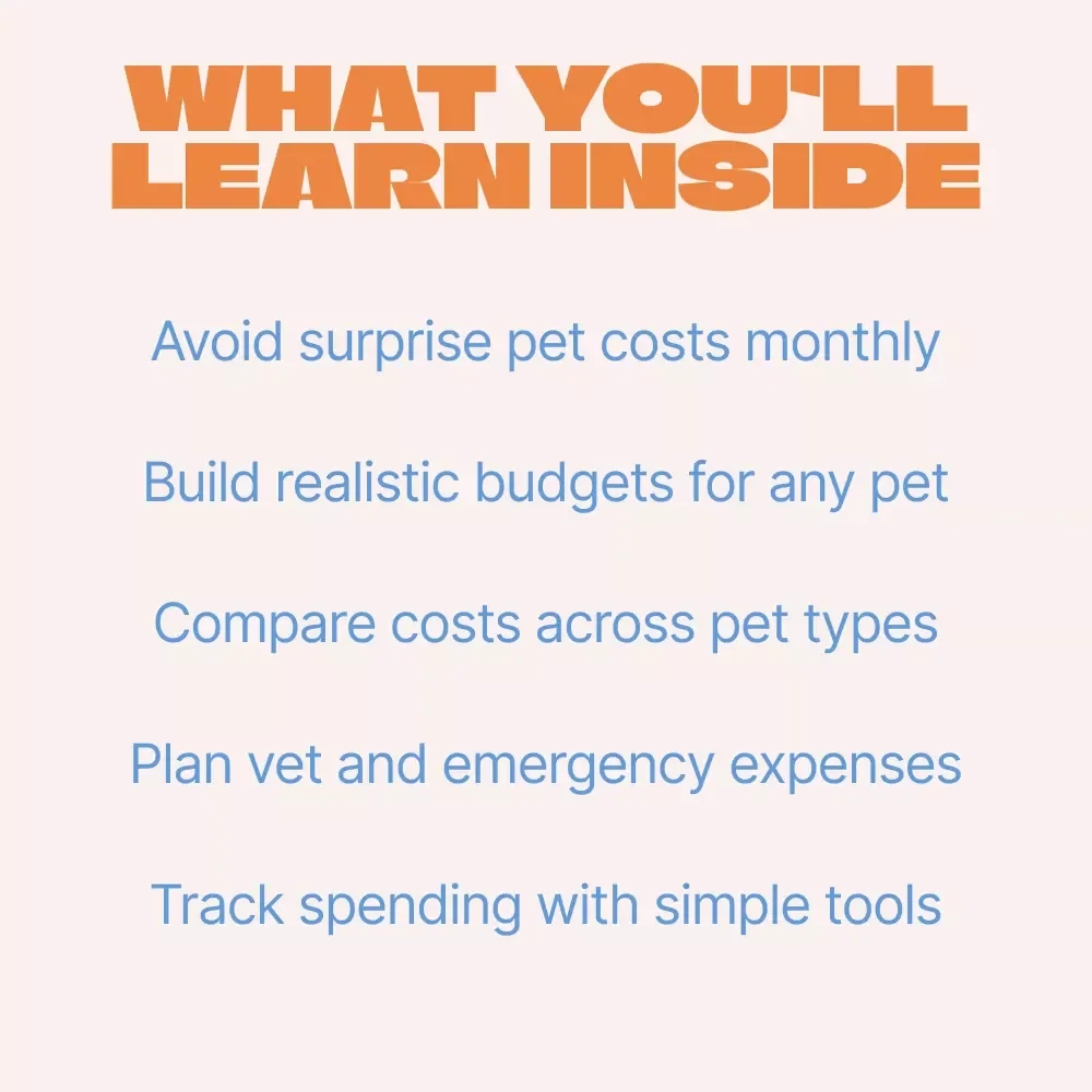 Understanding Your Pet’s Monthly Expenses | Practical Ebook on pet ownership monthly expenses for Dogs, Cats & More