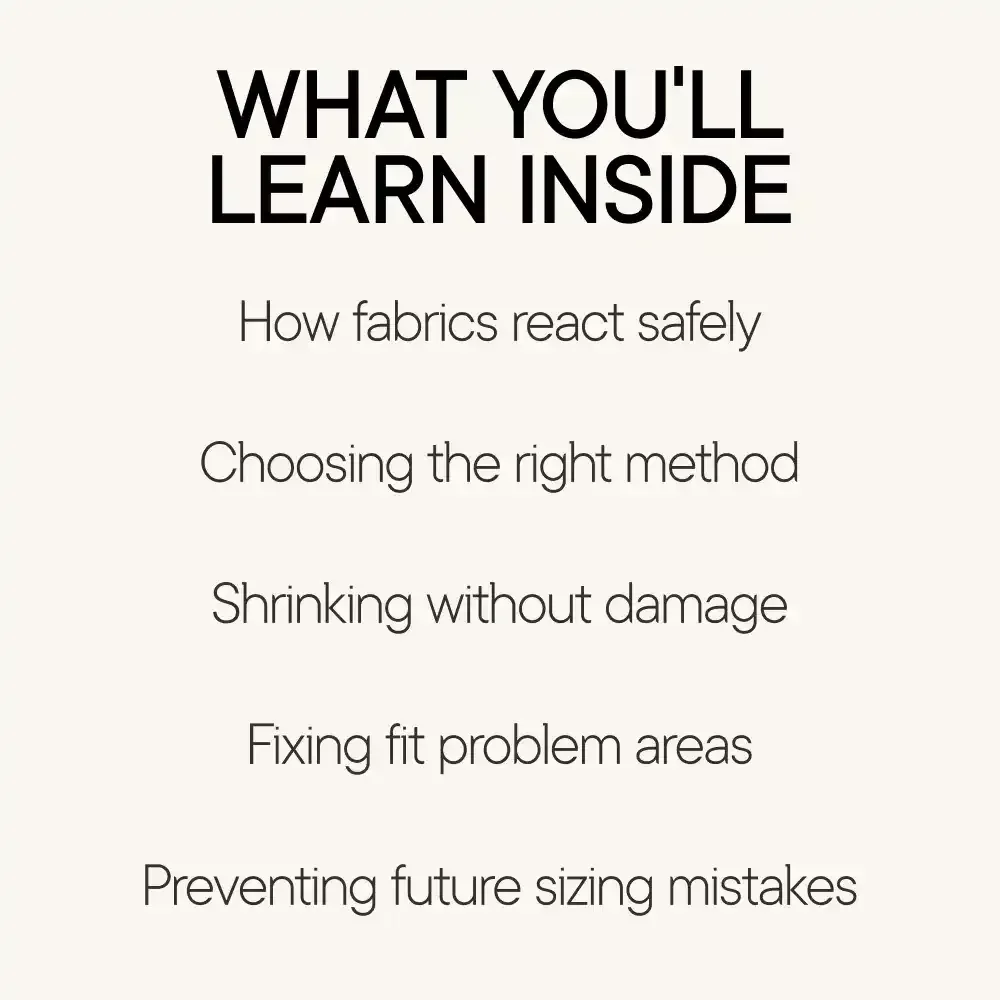 A Smart Guide to Shrinking Clothes (Without Ruining Them) | How to Shrink Clothes That Are Too Big Safely & Effectively