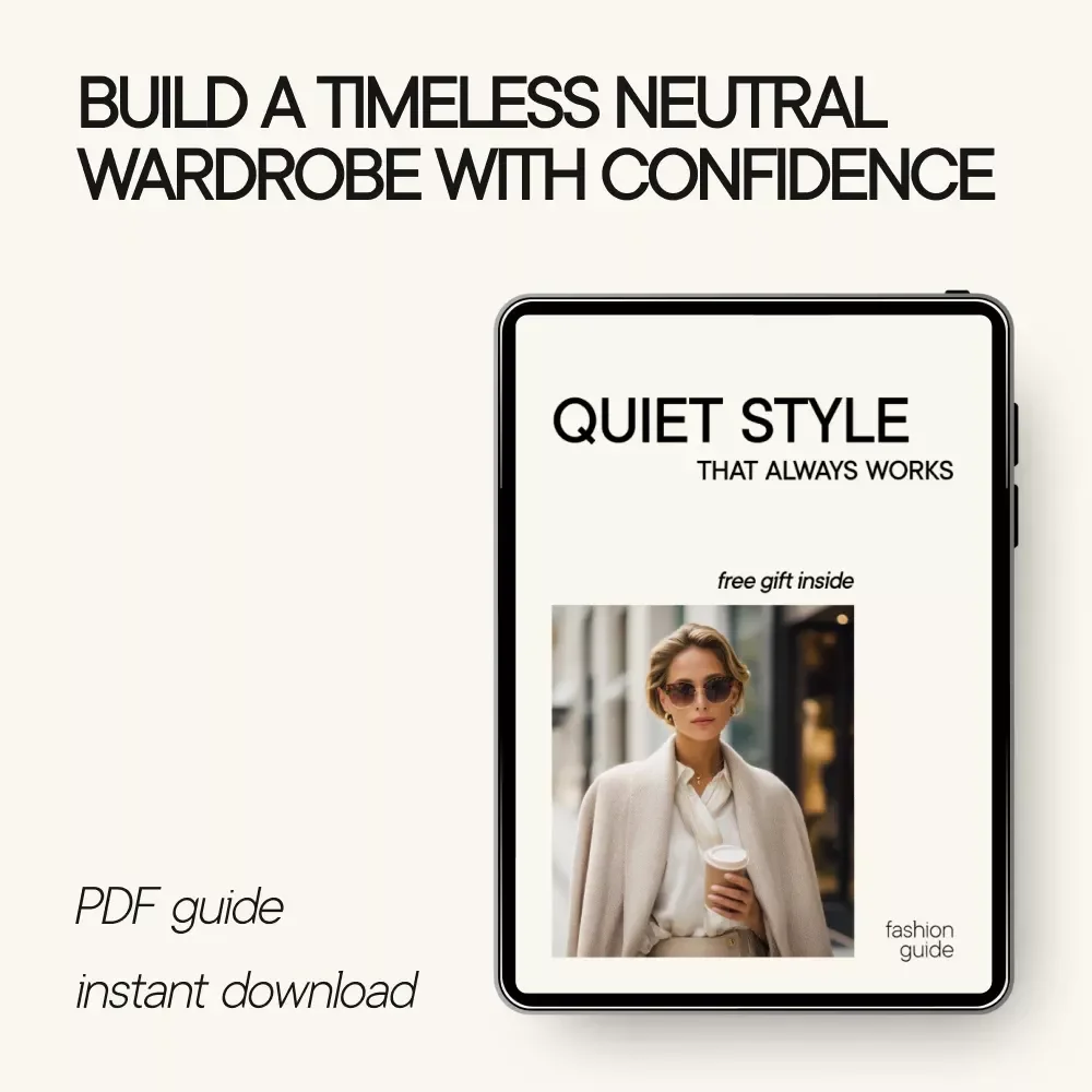 Quiet Style That Always Works – Neutral Wardrobe Guide, Minimalist Fashion eBook, Capsule Closet Checklist, Timeless Outfit Planning Digital Download