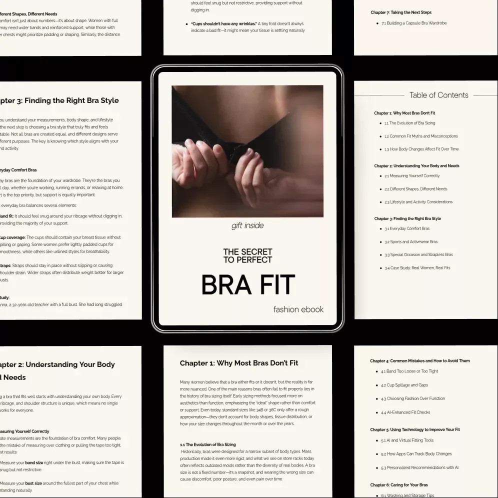 The Secret to Perfect Bra Fit – Ultimate Bra Sizing Guide, Body Shape & Style Finder eBook for Comfort, Support & Confidence