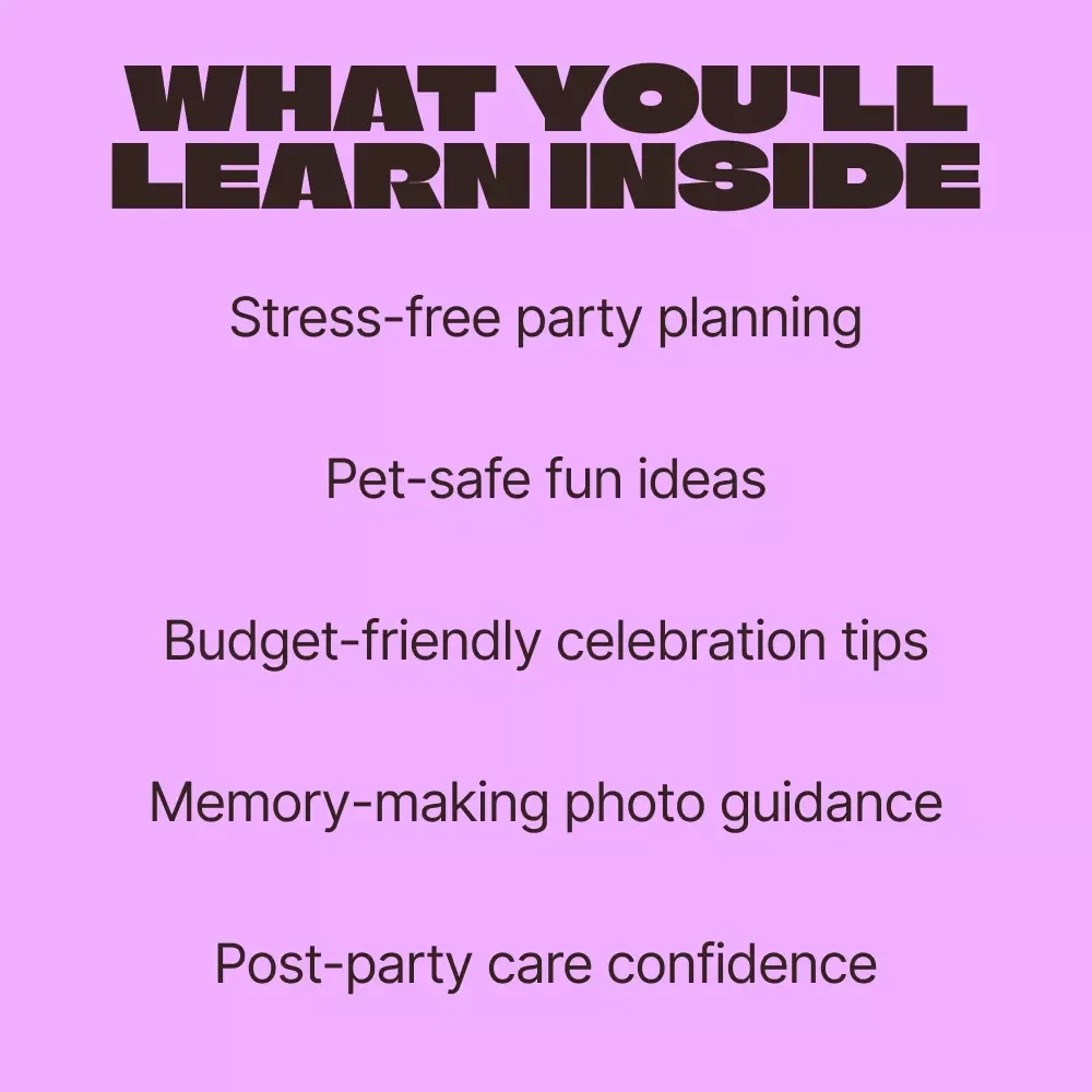 Paw-ty Time: Celebrate Your Pet’s Birthday | Pet Birthday Celebration Ideas Guide | Ultimate Pet Party Planning Digital Download