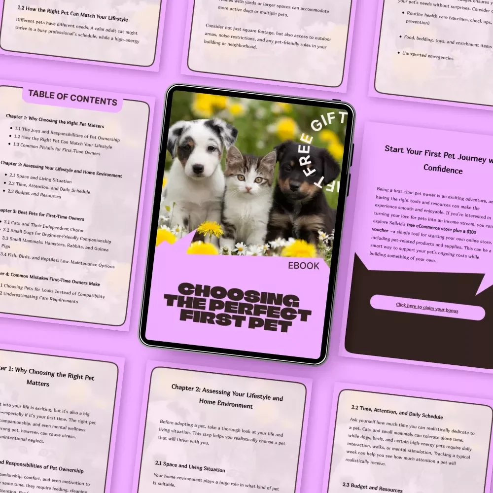 Choosing the Perfect First Pet – A Beginner’s eBook Guide to Finding the Best Pet for First Time Owners