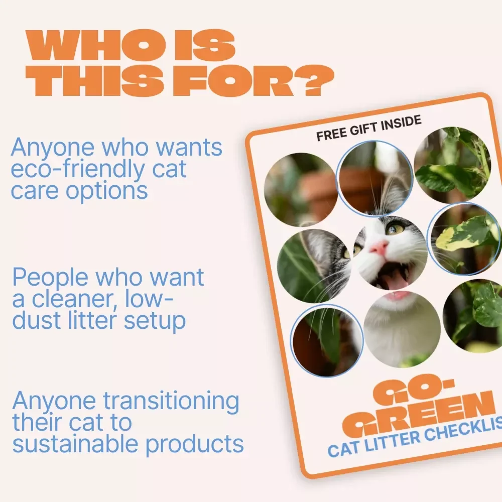 Go-Green Cat Litter Checklist | Eco-Friendly Cat Care Guide, Sustainable Litter Options, Green Pet Supplies Digital Download