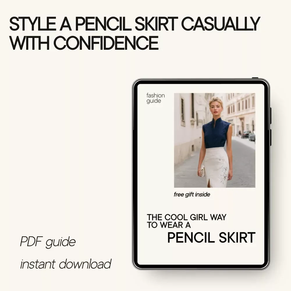 The Cool Girl Way to Wear a Pencil Skirt – Casual Outfit Styling Guide, Everyday Pencil Skirt Looks, Digital Download Fashion eBook