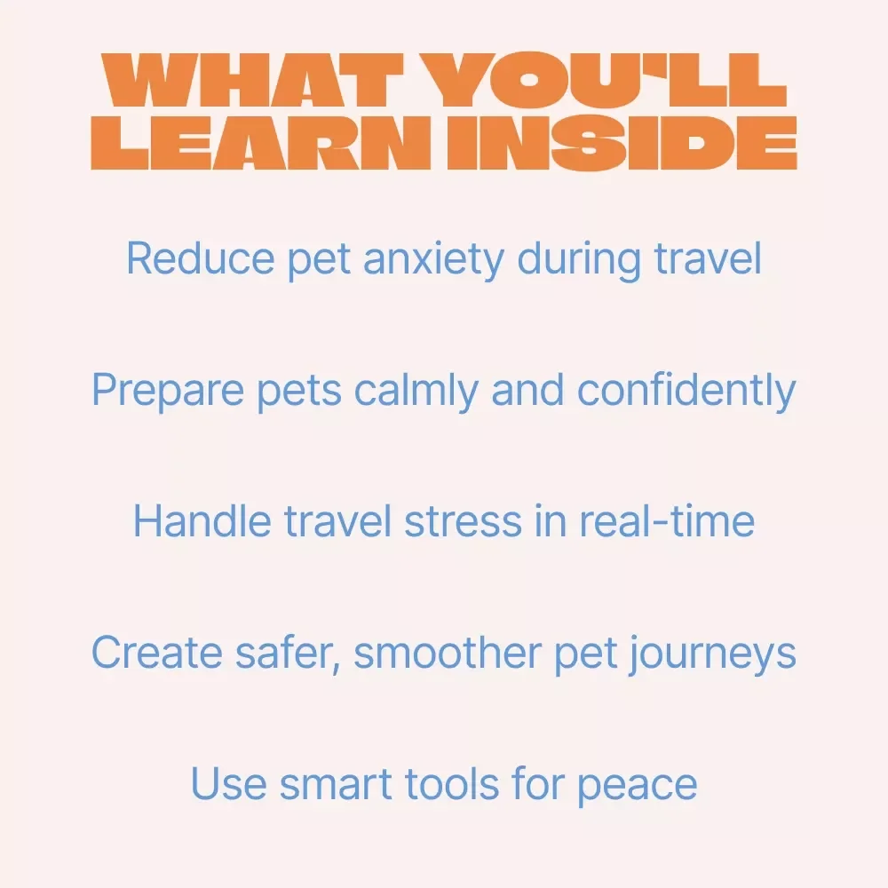 Calm Journeys: Stress-Free Travel for Pets | Pet Travel Anxiety Guide, Stress-Free Pet Travel eBook, Dog & Cat Travel Checklist, Anxiety-Free Trips