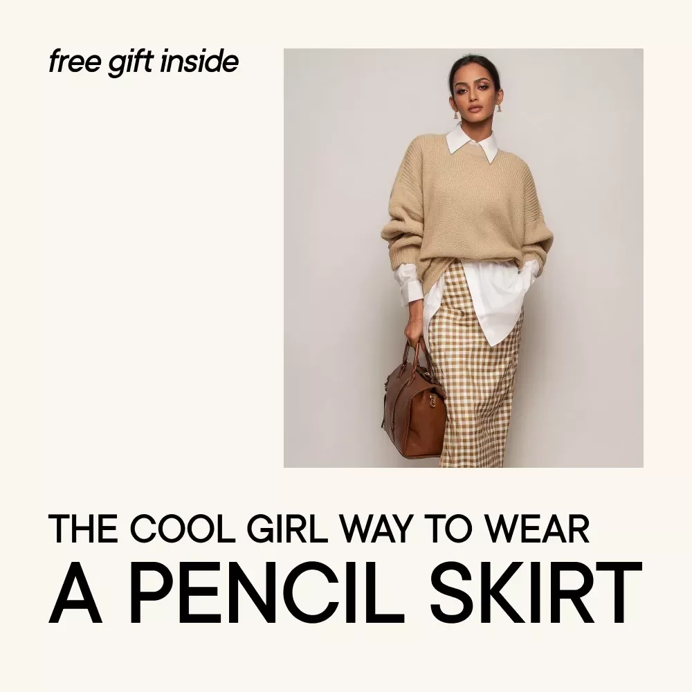 The Cool Girl Way to Wear a Pencil Skirt – Casual Outfit Styling Guide, Everyday Pencil Skirt Looks, Digital Download Fashion eBook