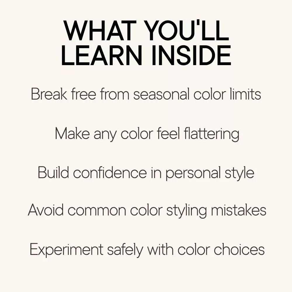 Wear Any Color With Confidence – Smart Color Analysis Guide, Seasonal Color Rules Made Simple, Personal Style Color Workbook, Digital Download eBook