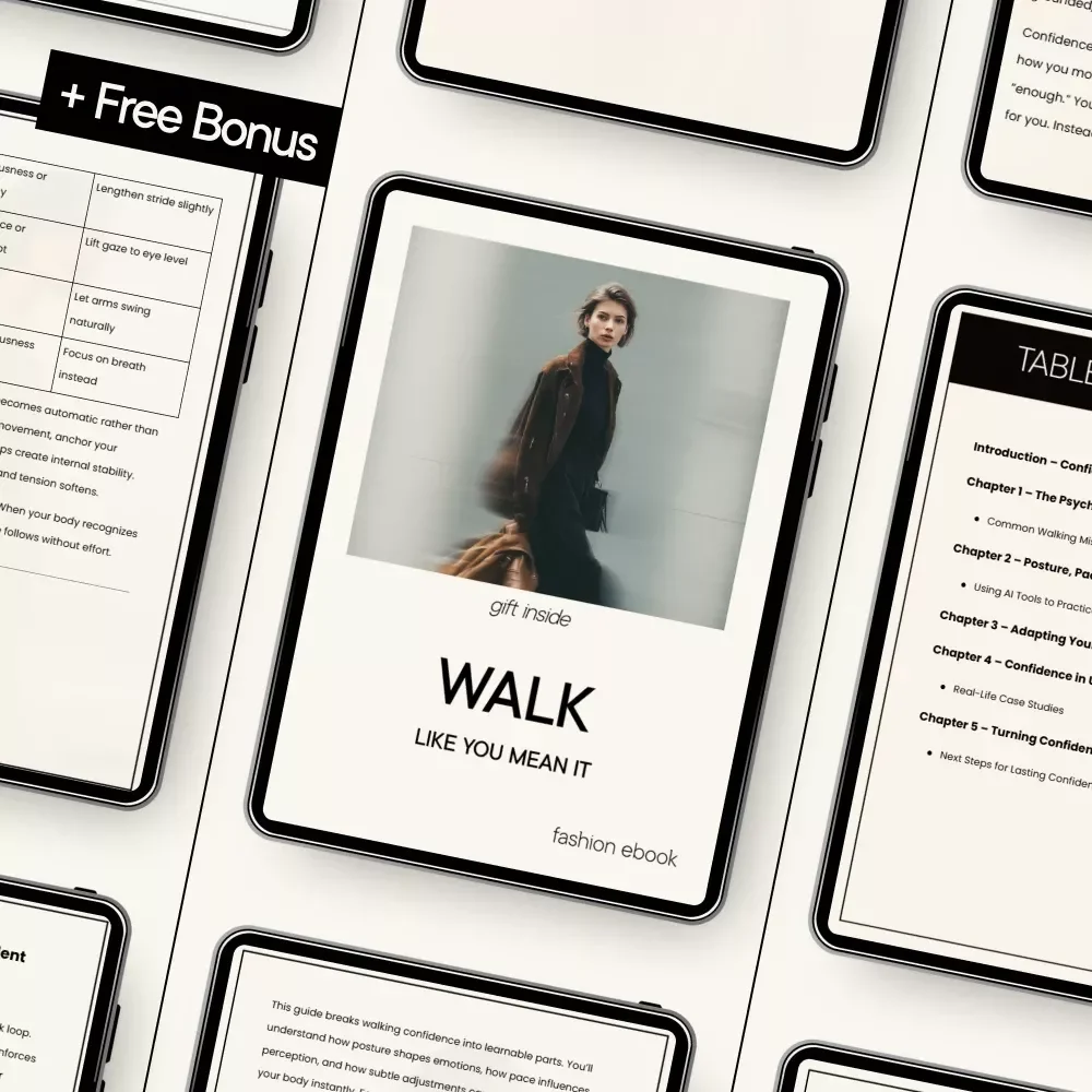 Walk Like You Mean It – Confident Walking Guide, Body Language & Posture eBook, Self-Confidence Digital Download