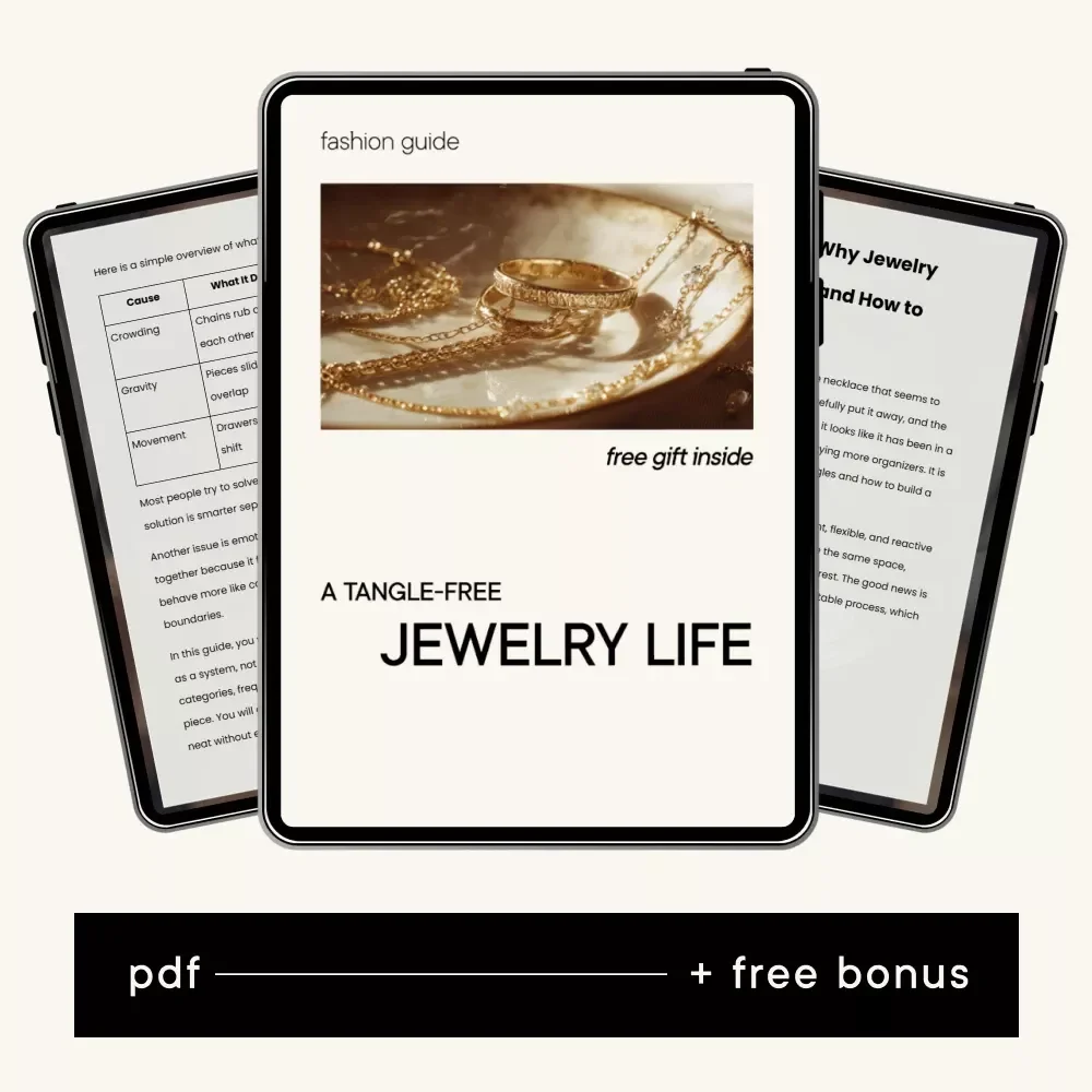 A Tangle-Free Jewelry Life – Digital Jewelry Storage Guide, Tangle-Free Jewelry System, Jewelry Organization Checklist, eBook Download