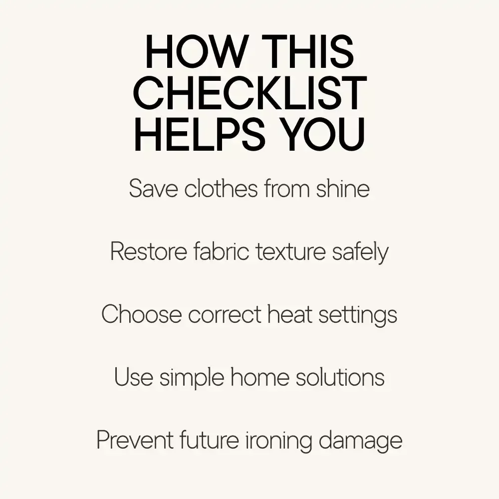 Shiny Be Gone! Your Ultimate Checklist for Fixing Iron-Shiny Fabrics | Easy Guide on how to fix fabric that is shiny from ironing