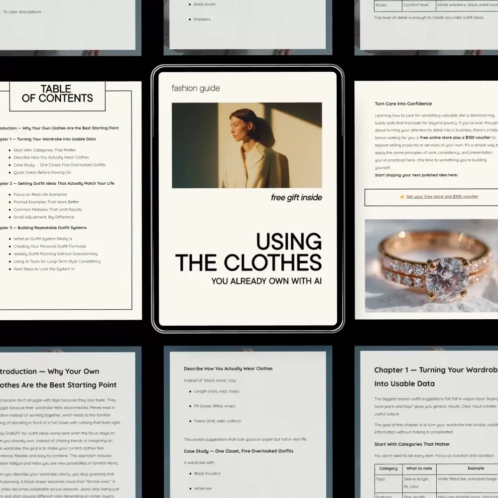 Using the Clothes You Already Own with AI | Smart Wardrobe Guide for using chatgpt for outfit ideas based on your clothes | Digital Style System Download