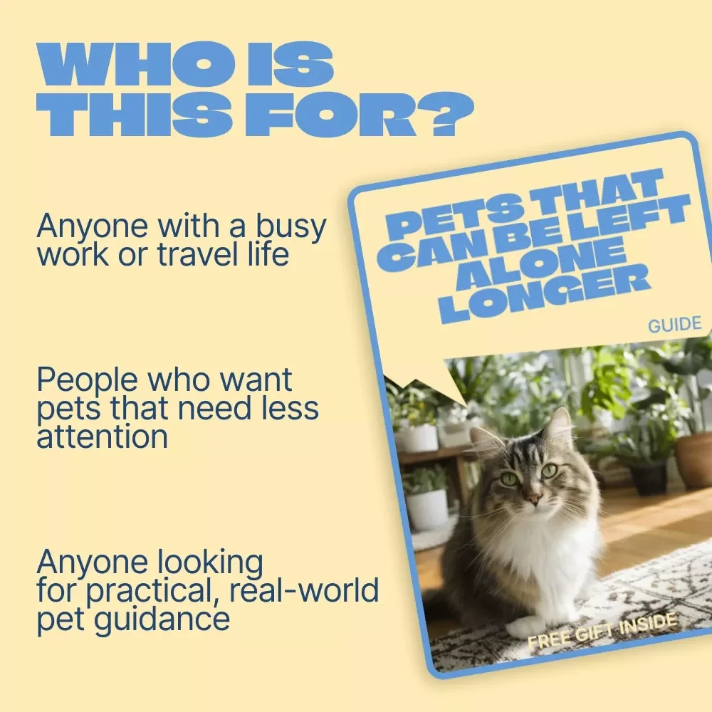 Pets That Can Be Left Alone Longer – Ultimate Guide for Pet Owners, eBook, and Checklist on Pets That Can Be Left Alone Longer