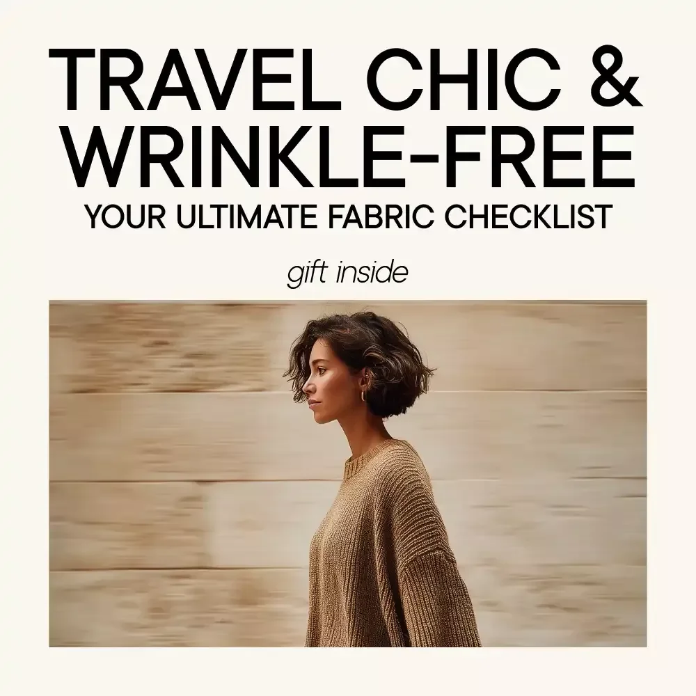 Travel Chic & Wrinkle-Free: Your Ultimate Fabric Checklist | Wrinkle Resistant Fabrics for Travel | Digital Packing Guide for Stylish, Stress-Free Trips
