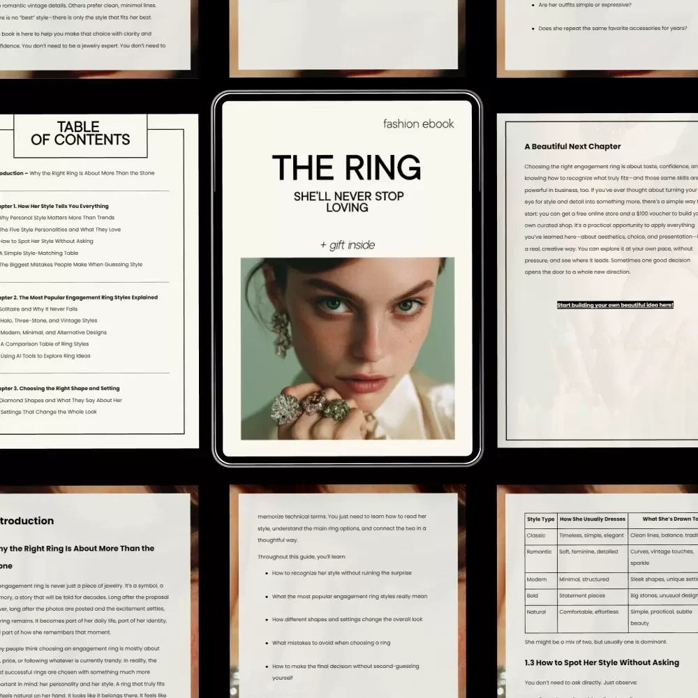 The Ring She’ll Never Stop Loving – Engagement Ring Styles for Her | Ultimate Proposal Planning eBook