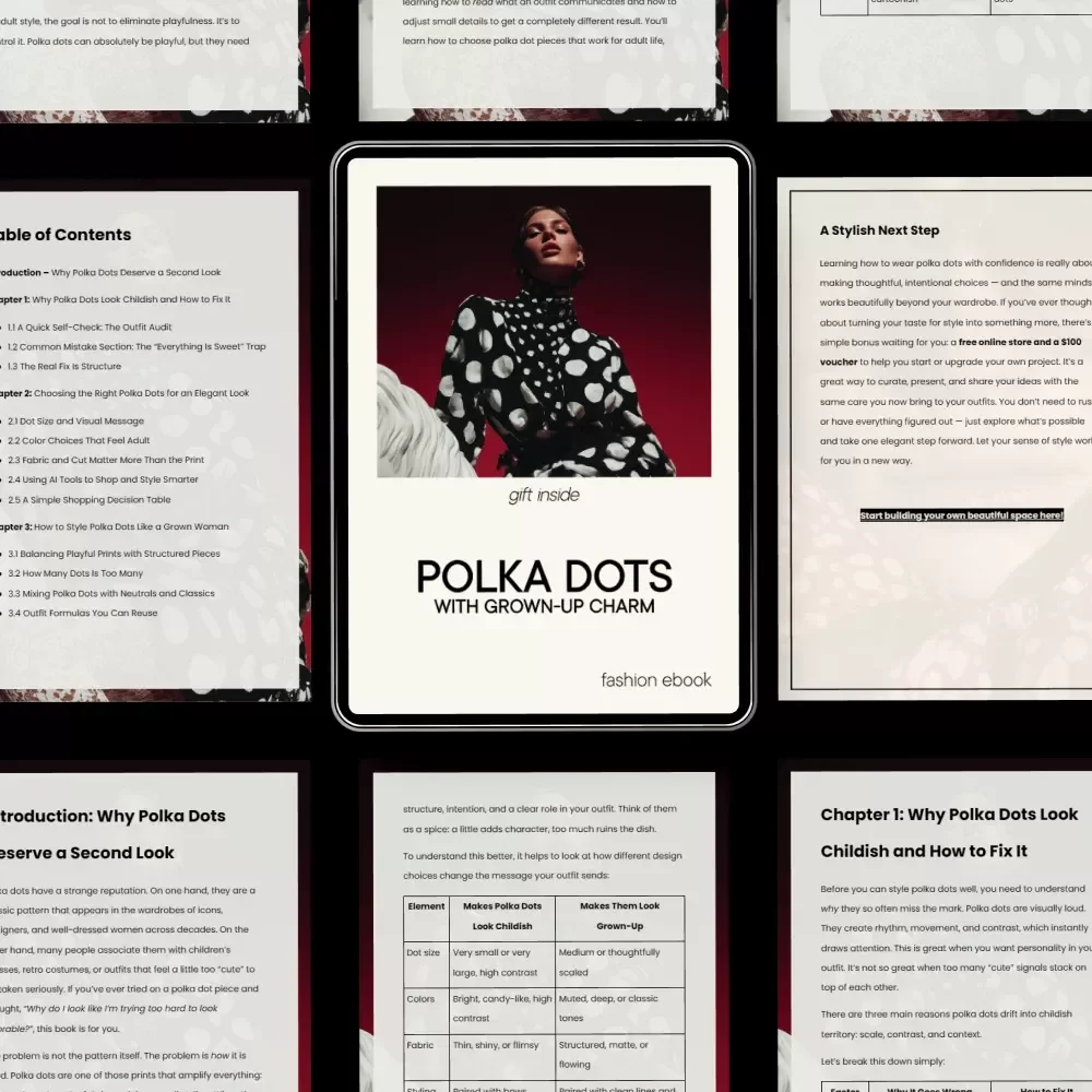 Polka Dots with Grown-Up Charm – A Style Guide for Women on How to Wear Polka Dots Without Looking Childish
