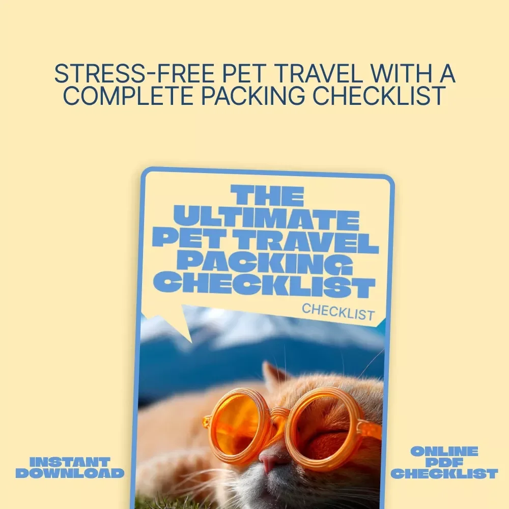 The Ultimate Pet Travel Packing Checklist – Printable Pet Travel Checklist, Digital Download Guide for Stress-Free Trips, Dog & Cat Travel Essentials Planner