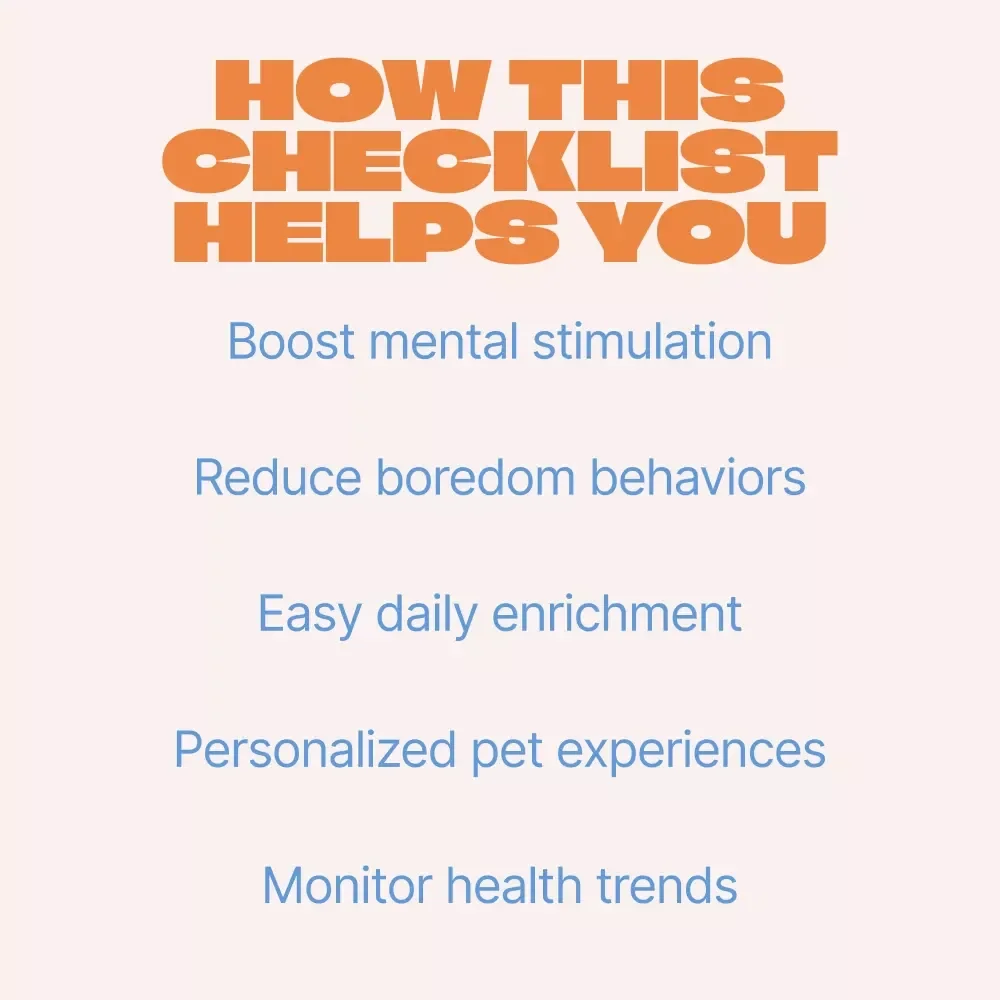 AI Pet Enrichment Checklist | Smart Play & Training Guide | ai pet enrichment ideas for Cats, Dogs & Small Pets