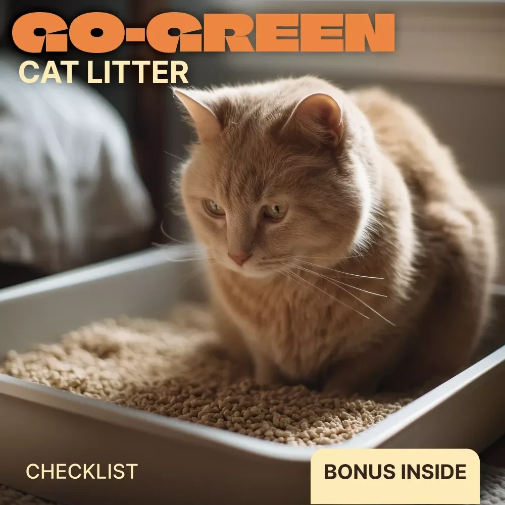 Go-Green Cat Litter Checklist | Eco-Friendly Cat Care Guide, Sustainable Litter Options, Green Pet Supplies Digital Download